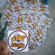 Stiker Makanan/Stiker Snack Ringan/ Stiker Nasi Box . Isi 100 lembar Stiker