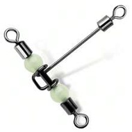 3 Way Swivels 15Pcs Three Way Fishing Swivel Tackle Stainless Steel T-Shape Fishing Barrel Rolling S