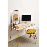 Laptop Table Dressing Table Coffee Table Iron Wood Aesthetic 80cm