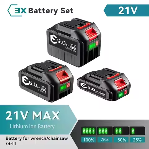 21V 18V Battery Rechargeable 3000mah 6000mah 9000mah Lithium Ion Battery 388VF Li-ion Battery For Ma