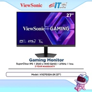 ViewSonic VX27G32A-2K 27" 2K QHD 275Hz SuperClear IPS Gaming Monitor | 1ms | HDR10 | AMD FreeSync | 