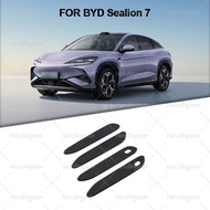 LHD RHD for BYD Sealion 7 Sea Lion 07 EV 2024 2025 ABS Carbonfiber Car Door Handle Door Cap Cover St