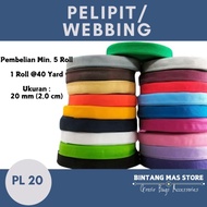 PL 20 Webbing Strap 2 cm Black 45 yards Color 40 Yards