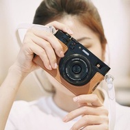 適用機型FUJIFILM X100V 手掌紋皮革相機底座皮套