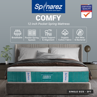 SpinaRez Comfy Mattress 12 inch Individual Pocket Spring Mattress (King/Queen/Super Single/Single)