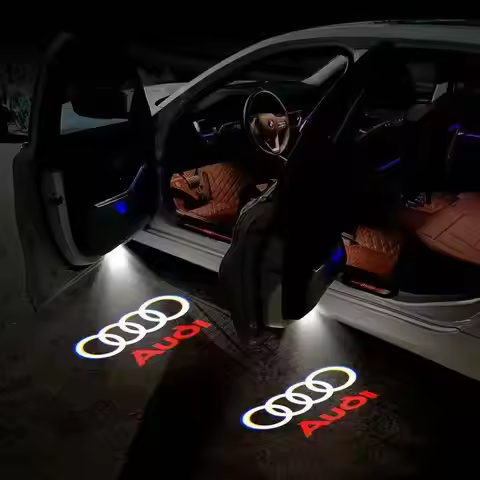 2pcs Car Door Logo Light Led Projector Lamp For QUTTRO Audi Sline A3 A1 A4 B8 B7 A6 C7 A5 A7 A8 B9 B
