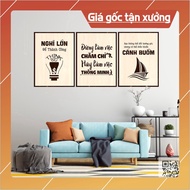 [GIVES] [COMBO 01] Set of 3 pictures creates motivation for employees, stimulates creativity