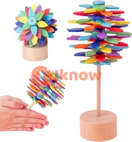 I know Wooden Spiral Sensory Fidget Toys - Educational Decompression Toy Gifts for 3 4 5 6 7 8 Year