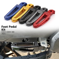 New Motorcycle Accessories Rear Foot Pegs Rests Passenger Footrests CNC For Yamaha X-Max300 X-MAX 300 XMAX300 XMAX 300 2023 2024