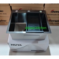 Kitchen Sink MUYA 6045 Black Kitchen sink 60 x 45 cm Black (body only)