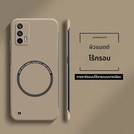 Frameless Magnetic Slim CaseสําหรับOppo A15 A16 A17 A52 A53 A53S A54 A74 A94 ไร้สายชาร์จHard PC Matt