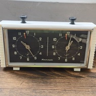 全新蘇聯蘇聯西洋棋時鐘 Jantar Yantar 機械時鐘非常罕見的黑色錶盤