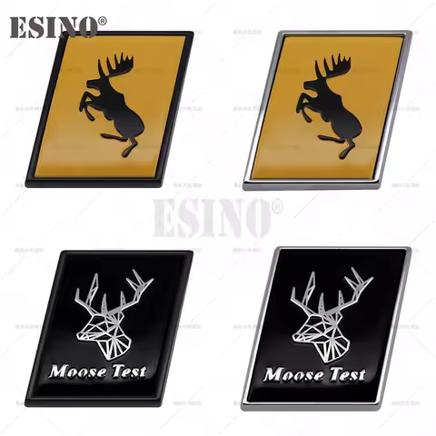 3D Prancing Moose Test Metal Adhesive Rear Trunk Emblem Badge Sticker for Volvo XC40 XC60 XC70 XC90 