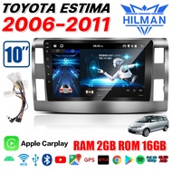HILMAN จอแอนดรอย 9นิ้ว TOYOTA ESTIMA 2006 2011 Android 12.0 IPS/QLED Android WIFI GPS YOUTUBE จอ2din APpple Carplay จอแอนดรอย จอรถยนต์ เครื่องเสียงรถยนต์ ขายดี