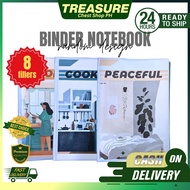 Binder Notebook - Affordable 8 division Binder Filler with printed design (sold per random design)