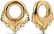 2 PCS Hypoallergenic 316 Stainless Steel Halo Ear Hangers Basic Hot Ear Weights Gauges Plugs for Str