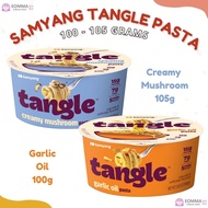 SAMYANG TANGLE PASTA - CREAMY MUSHROOM (105g) - GARLIC OIL - (100g)