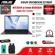 Asus Ryen 5-7000 Series Vivobook Go 15 E1504F Laptop (R5-7520U) AMD Radeon Graphics 15.6" FHD Displa
