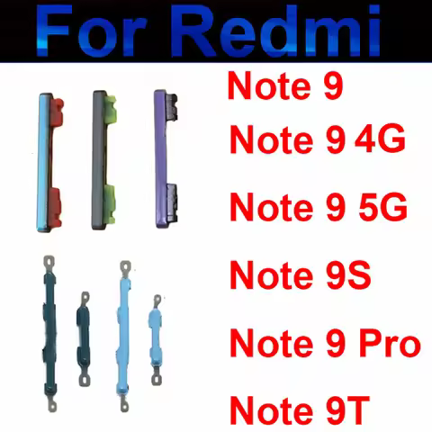 Power Volume Side Buttons For Xiaomi Redmi Note 9 9S 9Pro 9T 4G 5G ON OFF Volume Button Power Side K