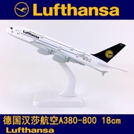 18cm Alloy Solid Airplane Model German Henza Airlines A380 German Henza Airlines Simulation Model Airplane