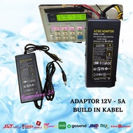 5A 12V Adapter DC 12V 5A POWER SUPPLY 12 VDC 5 BUILDIN Cablea