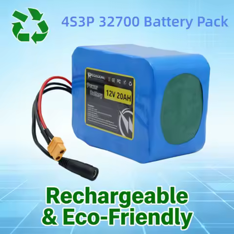 12V/12.8V 20Ah Lifepo4 Battery 4S3P with Built-in Balanced BMS for Boat Marine Application UPS Solar