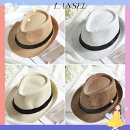 LA Straw Panama Cap Unisex Gangster Cap Beach Cowboy Fedora Hat