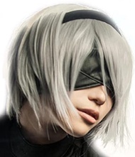 WINGROU King of Otaku Cosplay wig for YoRHa 2B white