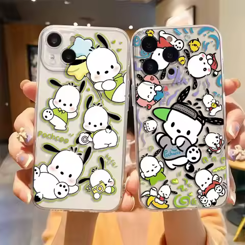 Cartoon Cute Dog Pochacco Clear Phone Case For VIVO Y15S Y16 Y17 Y17S Y20 Y21 Y22S Y27 Y28 Y35 Y36 Y