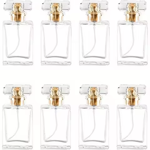 8pcs 30ml Glass Perfume Bottles Empty Refillable Clear Travel Perfume Spray Atomizer Bottle Perfume 