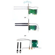SHFY Mini PCIE to PCI-E   Card Desktop PCIE Wifi Adapter with Antennas