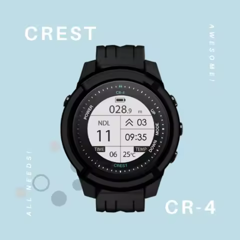 Scuba Dive Computer Crest CR-4 CR4 CR5 CR-5 CR-5L 100 meters / 330 feet Scuba Diving Watch Free Divi