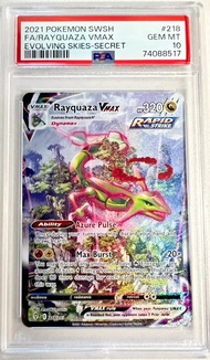 LS Thẻ Pokemon 2021 Rayquaza VMAX 218 Alt Art Secret Evolving Skies GEM MINT PSA 10 1459 d37 5
