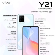 Vivo Y21 Ram 4/64 nominus masih mulus fullshet second rasa baru garansi resmi Indonesia