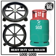 [4 Wheel] Heavy Duty Gas Roller / Gas Roller Base / Gas Tank Stand With Roller / Kaki Tong Gas