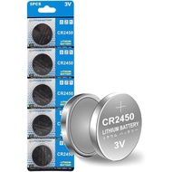 Cotchear 5pcs/Pack CR2450 Coin Battery 550mAh 3V CR 2450 Button Cell Batteries ECR2450 KCR2450 5029L