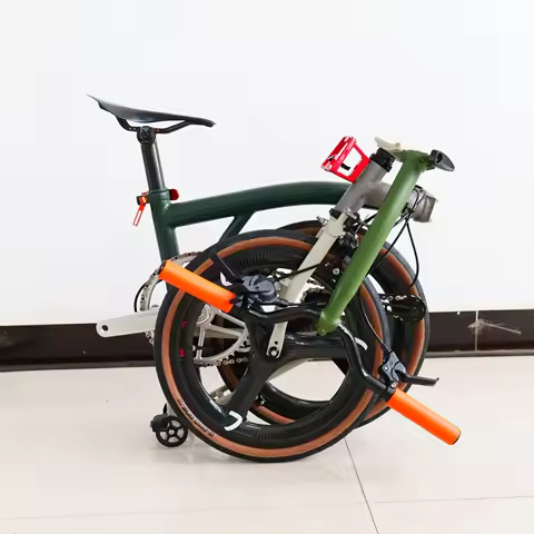 COMEPLAY Titanium Full Brompton 7 speed Tri-fold Bike MINT BOB ACEOFFIX