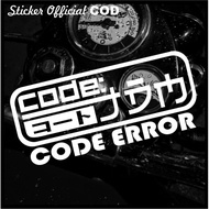 Japanese JDM Logo Car Sticker, error code sticker