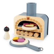 Tender Leaf Toys - Make Me a Pizza! - Pizza Toy Oven, 18 Piece Wooden Play Food Set - Develops Socia