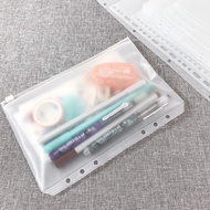 A5 / A6 /A7 Transparent Loose Leaf Bag PVC Pull edge bag Waterproof document bag business card Zippe