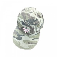 GUESS 六片式棒球帽，迷彩圖案，古著