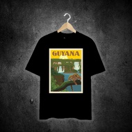 GUYANA (AFRICA VINTAGE TRAVEL) Printed t shirt unisex 100% cotton