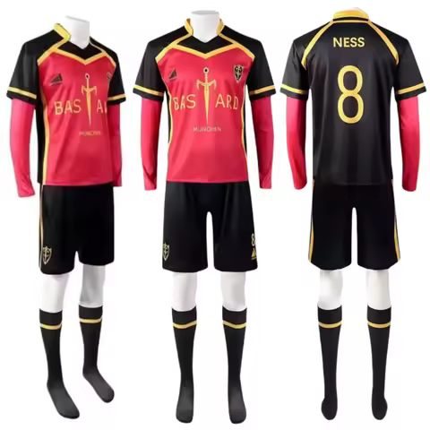 #8 Ness Football Uniform Mens Set Alexis Ness Wigs Bastard Munchen Team Soccer Jersey Anime Ness Cos