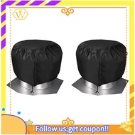 【W】2Pcs Roof Vent Cover House Roof Turbine Hoods Shield Canvas 20Inch X 20Inch Black