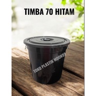 50 BLACK PLASTIC WASTE Pail Bucket Plastic Pail