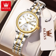 OLEVS Jam Tangan Perempuan Watch For Women Original Waterproof Quartz Stainless Steel Diamond Calend