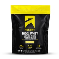 Ascent 100% Whey Protein Powder - Post Workout Whey Protein Isolate, Zero Artificial Flavors & Sweet