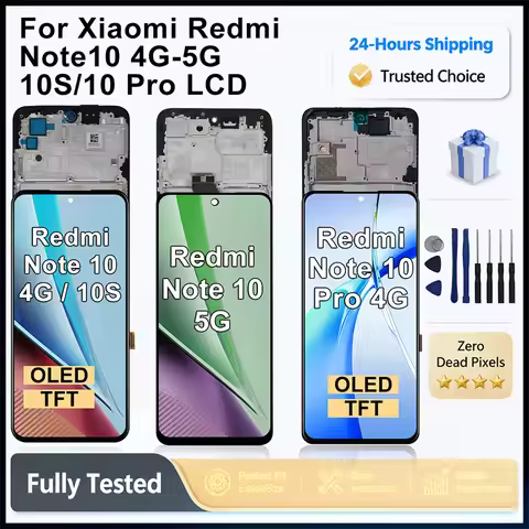 OLED LCD For Xiaomi Redmi Note 10 4G LCD Note 10 5G Display Touch Screen Digitizer Assembly For Redm
