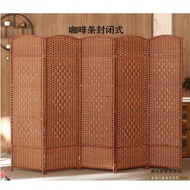 4 Panel Rattan Wood Design Divider / Hall Cabinet / Display Cabinet / Book Cabinet / File Cabinet ( 