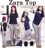 zara tile blouse
